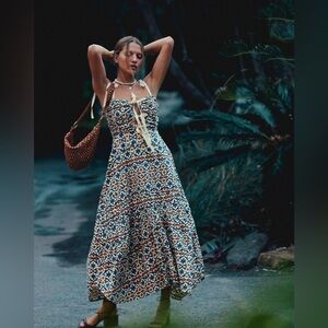NWOT Free People Palma Printed Midi Boho Dress